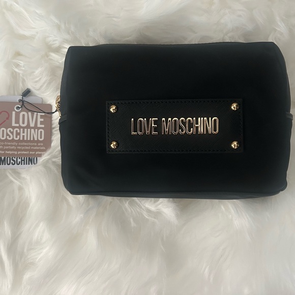 Love Moschino Black Cosmetic Bag. Approx. 9 inches length & 6 inches in height. - Picture 2 of 6